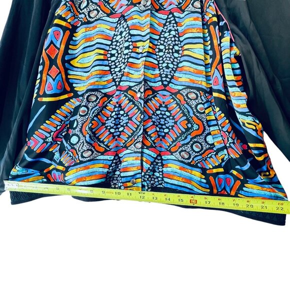 Melissa McCarthy Seven7 Reversible Colorful Abstract Bomber Jacket Sz 2X NWT - Picture 14 of 16